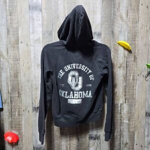 Victoria's Secret PINK Vintage Y2K Oklahoma University Black McBling Hoodie Jack